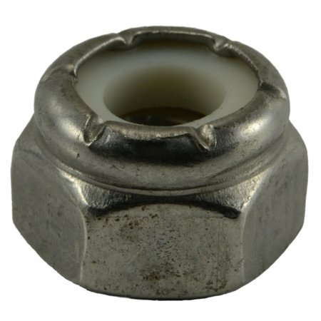 MIDWEST FASTENER Nylon Insert Lock Nut, 1/4"-20, 18-8 Stainless Steel, Not Graded, 100 PK 05289